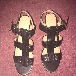 Cute strappy black heels